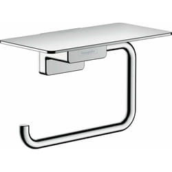 AddStoris Porta carta igienica a parete con ripiano, cromo (41772000) - Hansgrohe