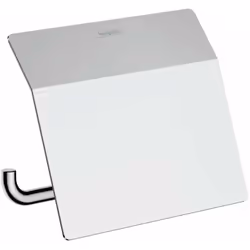 Portarotolo con coperchio dimensioni: 153 × 116 × 86 mm per 1 rotolo di carta materiale: metallo finitura: cromata installazi ...