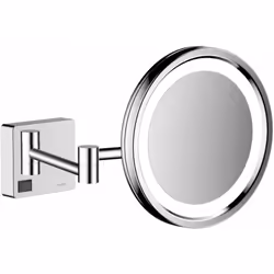 Specchio cosmetico a parete con illuminazione a LED materiale del telaio: metallo / cromato diametro: 217 mm Ingrandimento 3x ...