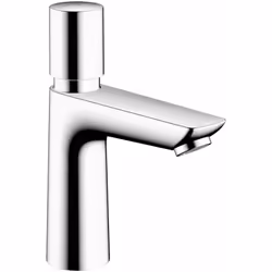 Rubinetto verticale per lavabo con chiusura automatica Talis E comando a pulsante collegamento solo per l'acqua fredda getto ...