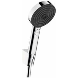 Hansgrohe Pulsify Select - Set doccetta, 3 getti, supporto e flessibile 125 cm, cromo 24302000