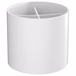 Bicchierino con parete divisoria versione: opaca bianca materiale: plastica fissaggio grazie alla tecnologia EasyClick la par ...