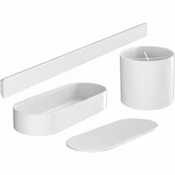 La confezione per doccia include listello a muro materiale: plastica/metallo, bianco opaco lunghezza: 500 mm serve a fissare ...