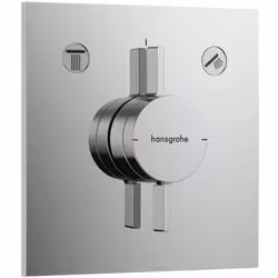 Miscelatore da incasso DuoTurn E per 2 dispositivi design cromo rosetta di copertura 155 x 155 x 7 mm possibilità di impostar ...