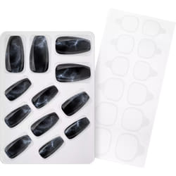 Essence nails in style Unghie per dita della mano Nero, Grigio, Bianco Fantasia 12 pz