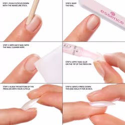Essence what the fake! PRESS ON NAIL Unghie per dita della mano Bianco Monocromatico 24 pz Scatola - Vista aggiuntiva 3
