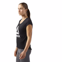 Reebok Workout Ready Supremium 2.0 Maglietta Scollo rotondo Manica corta Poliestere, Viscosa - Vista aggiuntiva 4