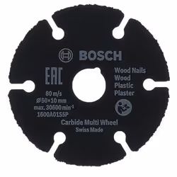 Bosch 1 600 A01 S5X, Disco per tagliare, Centro piatto, Bosch, 1 cm, 5 cm, Easy Cut&Grind