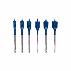 Bosch Professional 6x Set de punte per frese piatte Expert SelfCut Speed (per legno dolce, truciolato, Ø 13-25 mm, accessori ...