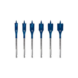 Bosch - Professional 6x Set de punte per frese piatte Expert SelfCut Speed (per legno dolce, truciolato, ø 13-25 mm, accessori trapano a percussione