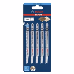 Bosch 2 608 900 551, Lama per seghetto alternativo, Legno, Acciaio al carbonio (HCS), Grigio, 2,2 mm, 5 cm
