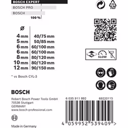 Bosch 2 608 900 645 punta per trapano Punta di centraggio 4 pz - Vista aggiuntiva 8