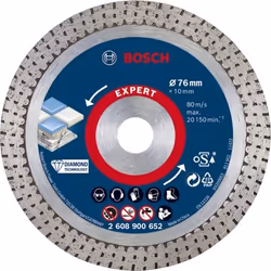 Bosch 2 608 900 652, Disco da taglio, Piastrella, Ceramica, Pietra, Bosch, Blu, Grigio, Rotondo, 1 cm