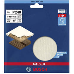 Bosch - Accessories expert M480 2608900695 Rete di levigatura rotorbitale non perforato Dimensione dei grani 240 (ø) 150