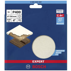 Bosch - Accessories expert M480 2608900697 Rete di levigatura rotorbitale non perforato Dimensione dei grani 400 (ø) 150