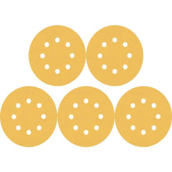 Professional 5x Carte Abrasive Expert C470 con 8 Fori per Legno Duro, Vernice su Legno, ø 115 mm, Grana 120, Accessorio Levigatrice Rotoorbitale