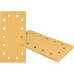 Professional 10x Carte abrasive Expert C470 con 14 fori (per Legno duro, Vernice su legno, 115x230 mm, Grana 80, accessorio Levigatrice orbitale)