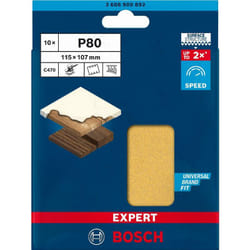 Bosch - Abrasivo rettangolare C470 Expert 115x107mm Grana 180 - 10 fogli - 2608900894