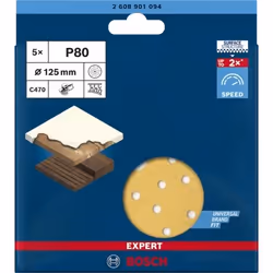 Bosch 2 608 901 094 fornitura per utensili rotanti per molatura/levigatura Legno Carta abrasiva