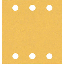 Fogli abrasivi rettangolari Bosch per vernice per legno Expert C470 - 115x140 mm - 6 fori - Scatola da 10 pezzi - Multigrana - 2608901113