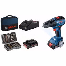 Set di cacciaviti a forare con accessori, batteria, caricabatterie e custodia Avvitatore a batteria GSR 18V-50 motore brushle ...