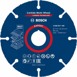 Bosch 2 608 901 188, Disco da taglio, Plastica, Legno, Carburo, Bosch, Blu, Rotondo