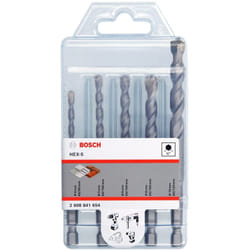 Bosch - Accessories Set di 5 Punte da Calcestruzzo HEX-5 (per Calcestruzzo, ø 4/5/6/8/10 mm, Accessori Perforatrice a Percussione)