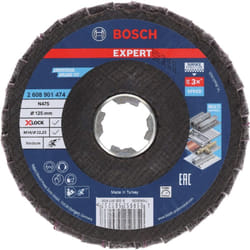 Bosch - Professional 1 x expert N475 scm x-lock Disco abrasivo a ventaglio (per la finitura di superfici metalliche, ø 115 mm, medio, accessorio
