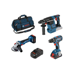 Bosch - Set di macchine 18V gsr + gws + gbh + 2x pc 18V + gal + borsa