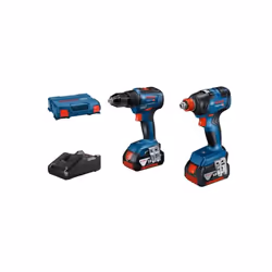 Il kit due avvitatori Brushless 18 V con batterie Bosch 06019J2208 è un set di elettroutensili professionali Bosch per rispon ...