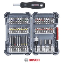 Bosch Set Inserti Bit Per Trapano Kit + Avvitatore Manuale In Custodia 45 Pz