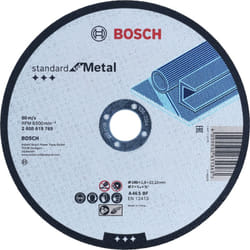 Bosch - Accessories 1x Standard for Metal per il Disco da Taglio Dritto (adatta a lamiere, acciaio ø 180 x 1.6 x 22.23 mm, Accessori Smerigliatrici
