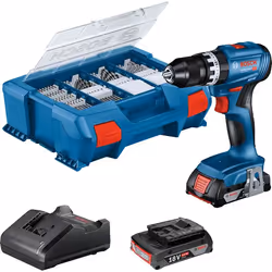 Bosch GSB 18V-45, Cacciavite elettrico, Impugnatura a pistola, Nero, Blu, 1900 Giri/min, 500 Giri/min, 21 Nm