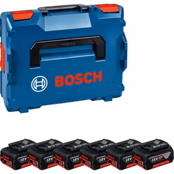 Caratteristiche del prodotto: 6x batteria ricaricabile da 18V/4,0 Ah con maggiore autonomia per tutti gli utensili della clas ...