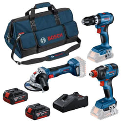 Bosch - Pack 3 Attrezzi 18V gsb/gdx/gws con 2 batterie 5,5AH - caricabatterie - borsa - 0615990N31