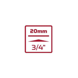 R73002219 Bussola per avvitatore 3/4' esagonale 22 mm Lunghezza 90 mm
