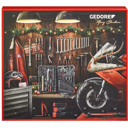 Descrizione Calendario dell'Avvento con 42 pezzi. Include un cricchetto reversibile da 1/4 2K, 23 bit nei profili PH, PZ, SL, ...