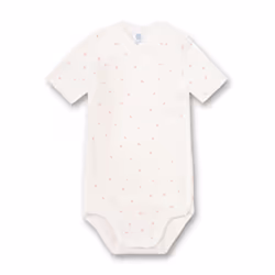 Sanetta 323058, Body, Femmina, Fantasia, Rosa, Bianco, Lunghezza alla coscia, Manica corta