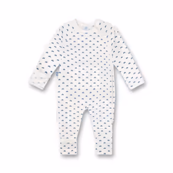 Sanetta 221592, Tutina, Maschio, Fantasia, Bianco, Manica lunga, 62 cm