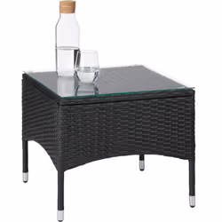 TecTake 402862 set mobili da esterno Nero