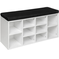 TecTake 403174 scarpiera Nero, Bianco