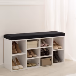 TecTake 403174 scarpiera Nero, Bianco