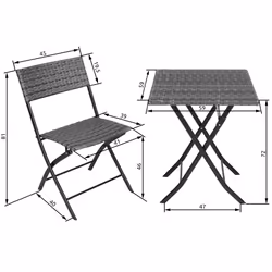 TecTake 403197 set mobili da esterno Grigio - Vista aggiuntiva 6