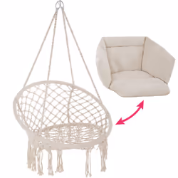 TecTake 403205 sedia da esterno Poliestere, Acciaio Beige