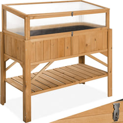 TecTake 403251 letto da giardino rialzato Marrone