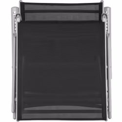 TecTake 403259 sedia a sdraio Nero, Grigio Alluminio