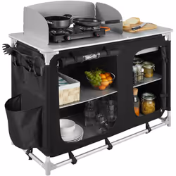 TecTake 403345 cucina per campeggio Nero