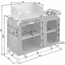 TecTake 403345 cucina per campeggio Nero - Vista aggiuntiva 6