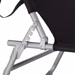 TecTake 403415 sedia a sdraio Nero Poliestere, Acciaio - Vista aggiuntiva 5