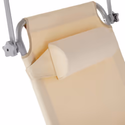 TecTake 403417 sedia a sdraio Beige Poliestere, Acciaio - Vista aggiuntiva 7